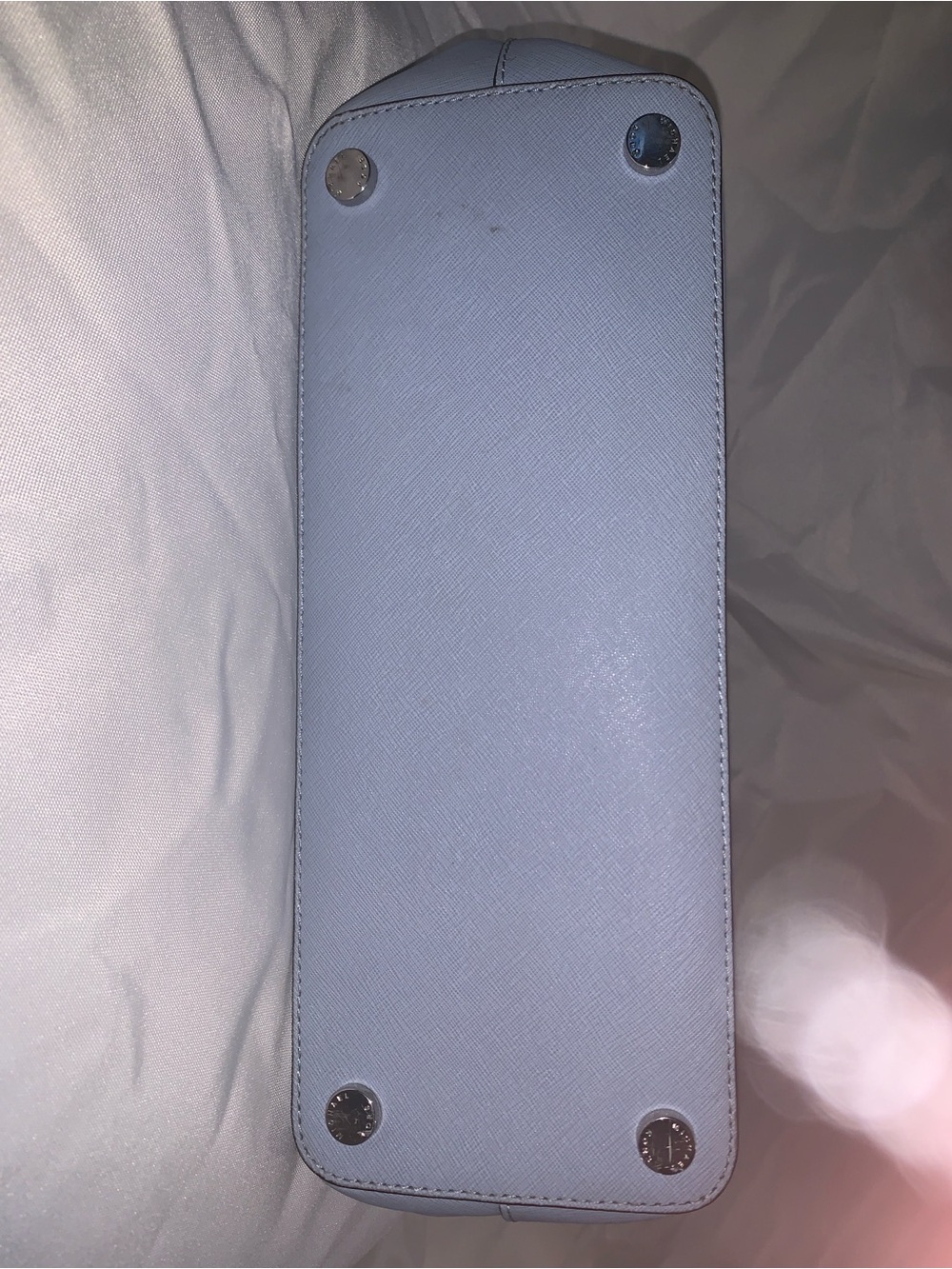MICHAEL KORS Powder Blue Saffiano Leather Satchel - Picture 9 of 15